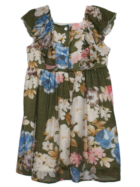 Isobella & Chloe Light Floral Ruffle Dress 4-12