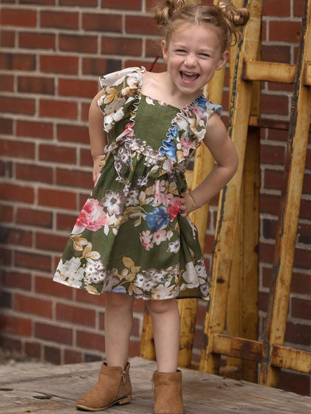 Isobella & Chloe Light Floral Ruffle Dress 4-12