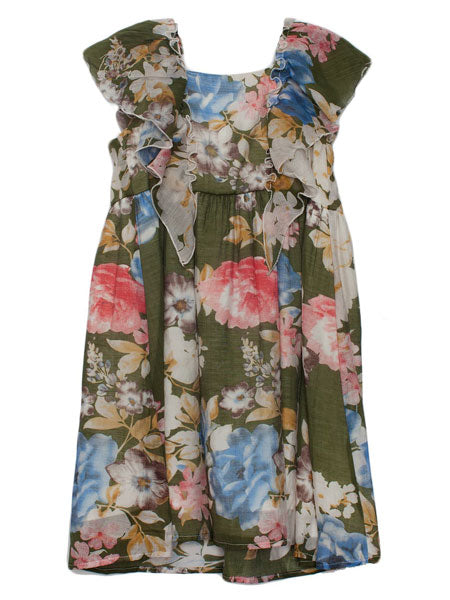 Isobella & Chloe Light Floral Ruffle Dress 4-12