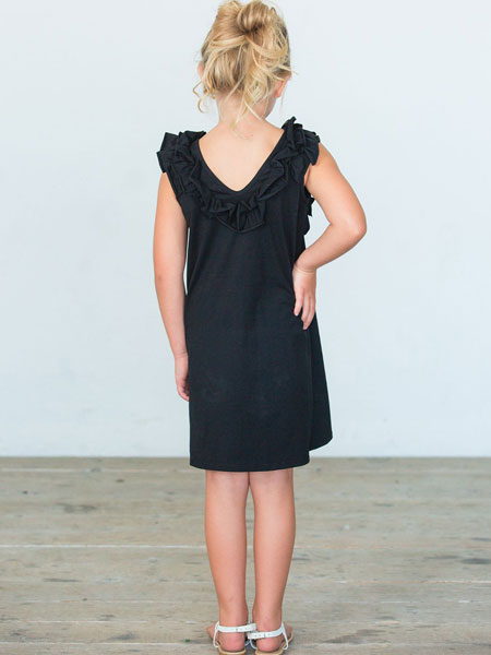 Isobella & Chloe Sunny Smile Black Dress Girls 4, 6X, 8