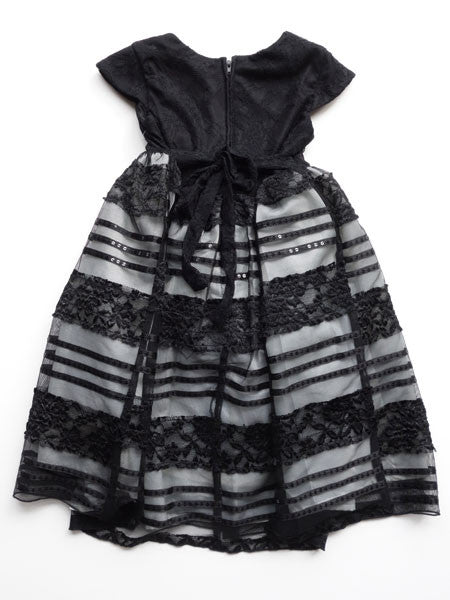 Isobella & Chloe Peyton Black Lace Tulle Baby Girls Dress