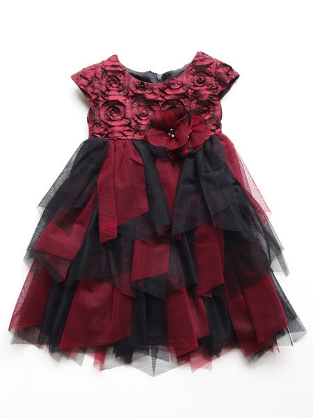 Isobella & Chloe Baby Girls Desert Fire Ruby Red Dress Size 12M