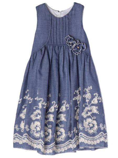 Isobella & Chloe Sweetwater Blue Dress Girls Size 5