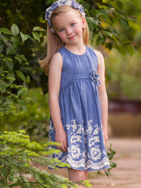 Isobella & Chloe Sweetwater Blue Dress Girls Size 5