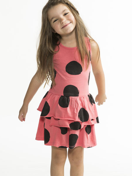 Joah Love Bermuda Pink Olive Dot Dress Size 3