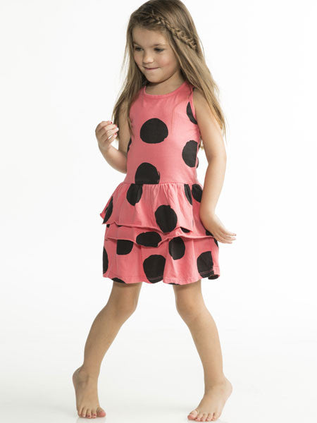 Joah Love Bermuda Pink Olive Dot Dress Size 3