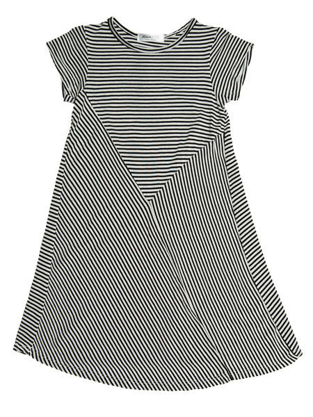 Joah Love Black & White Shanell Striped Dress Sizes 4-12