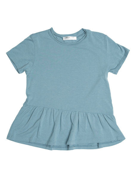 Joah Love Heaven Ruffle Seam Top Lake Girls 5-12