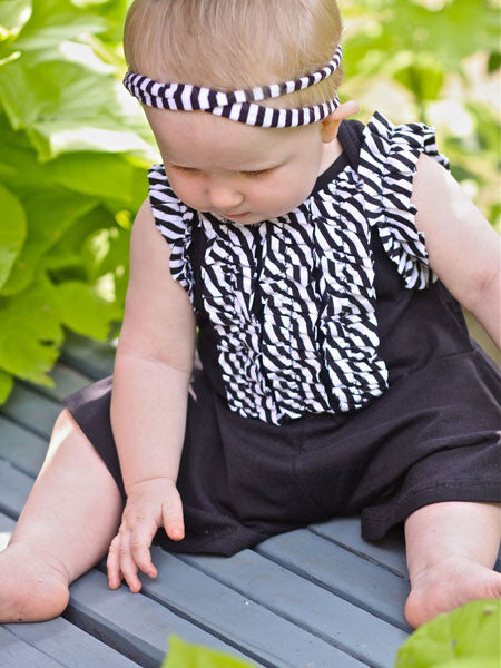 Kidcuteture Baby Girls Black Romper Skort
