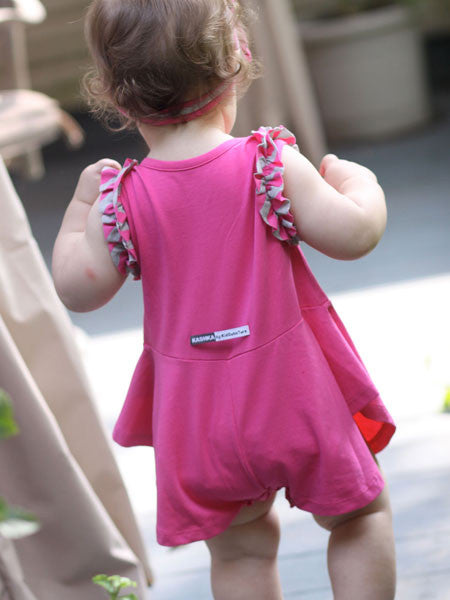 Kidcuteture Baby Girls Raspberry Romper Skort