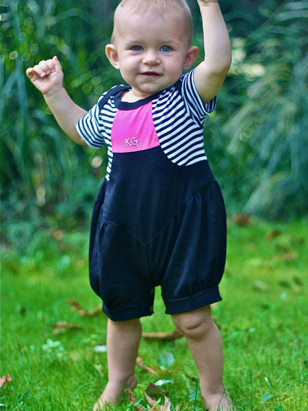 Kidcuteture Baby Girls Black Romper