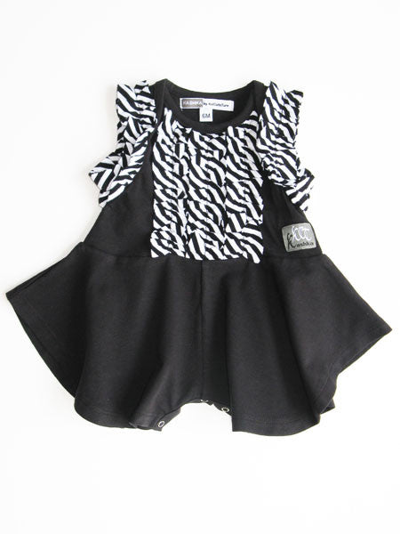 Kidcuteture Baby Girls Black Romper Skort