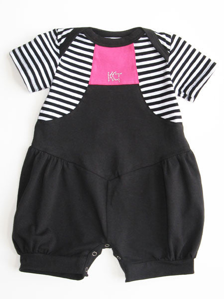 Kidcuteture Baby Girls Black Romper