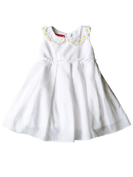 Kate Mack Daisy Chain White Baby Girls Dress