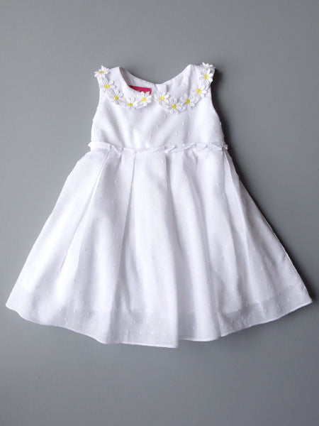 Kate Mack Daisy Chain White Baby Girls Dress