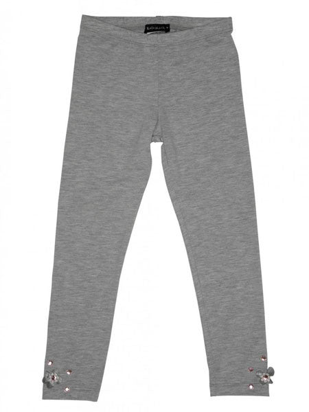 Kate Mack Rose Crush Grey Leggings Girls 4, 5, 6
