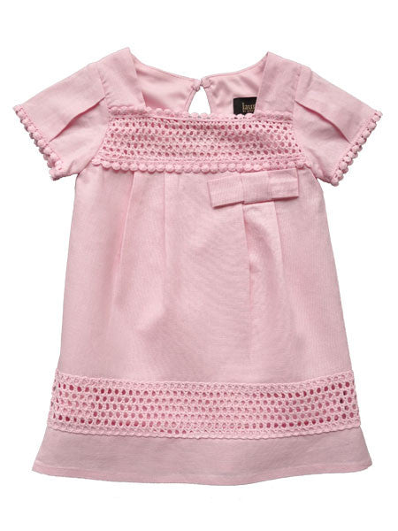 LAUNDRY by Shelli Segal Maria Pink Linen Dress Baby & Toddler Girls