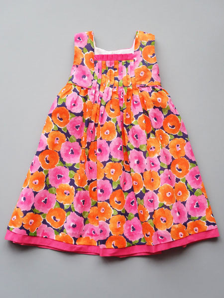 Luli & Me Baby Girls Watercolor Floral Print Dress