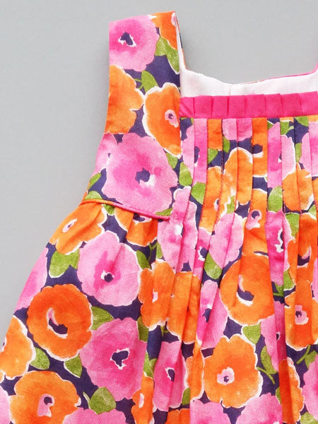 Luli & Me Baby Girls Watercolor Floral Print Dress