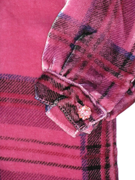 Love U Lots Girls Plaid Velvet Velour Tunic Size 6X