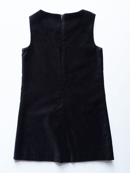 Luli & Me Pearl Trimmed Girls Black Velvet Dress Sizes 7 & 8