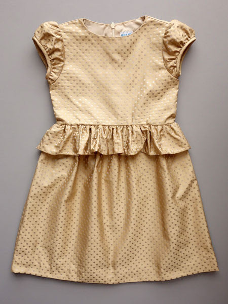 Luli & Me Girls Taffeta Peplum Dress Sizes 4, 5, 6X