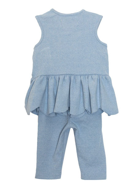 Mabel + Honey Blue Scallop 2 PC Set 12M-6Y