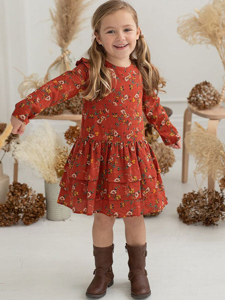 Mabel + Honey Little Lady Floral Woven Dress