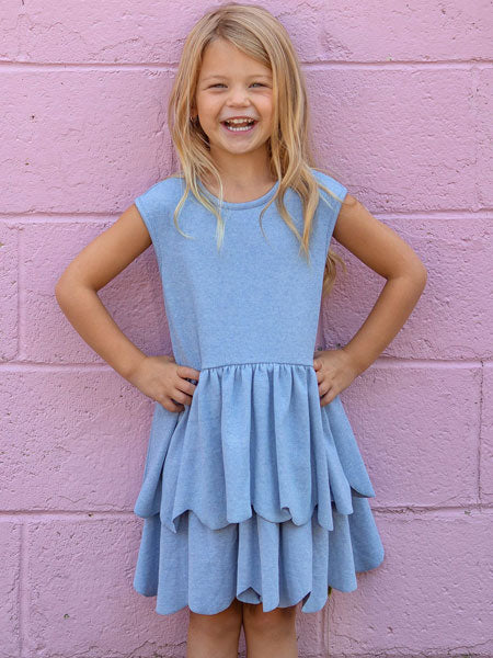 Mabel + Honey Scallop Knit Dress Sizes 2T-10