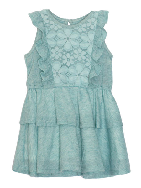 Isobella & Chloe Knit and Lace Tiered Dress Baby Girls