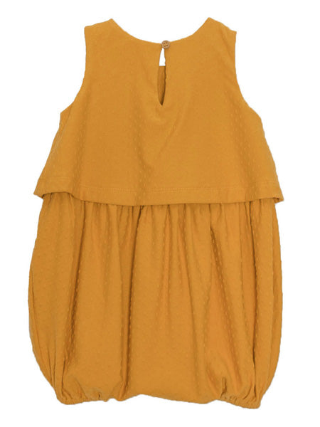 Mabel + Honey Open Hearts Knit Romper Mustard