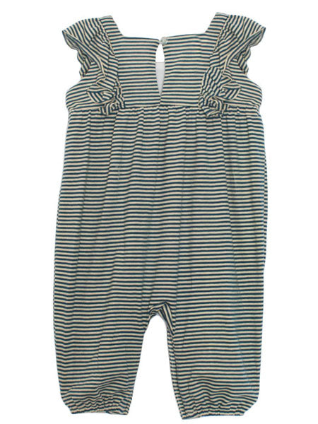 Mabel + Honey Stripe Knit Baby Girls Romper