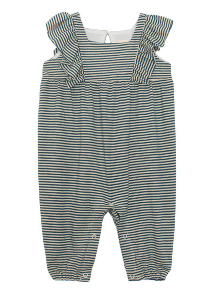 Mabel + Honey Stripe Knit Baby Girls Romper