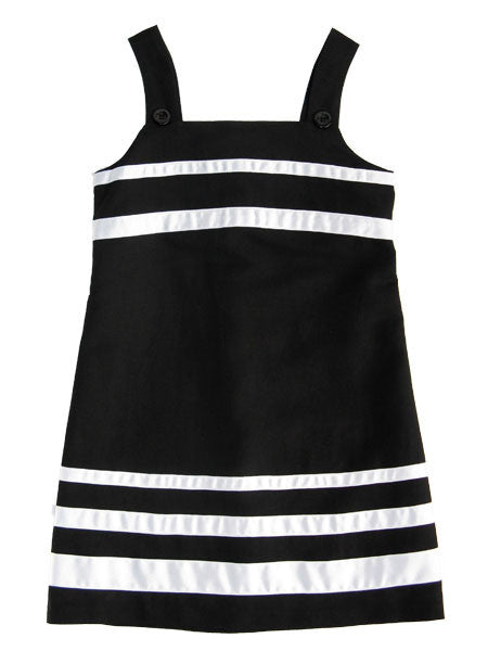 Maria Casero Girls Black & White Sundress Size 8