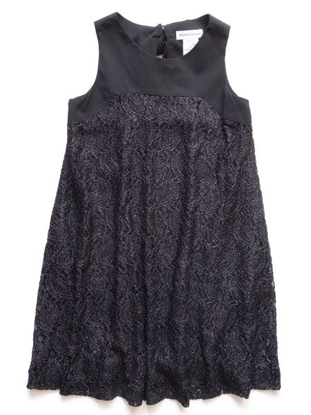Maria Casero Foil Lace Girls Black Dress Size 7 – llbd shop