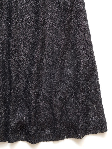 Maria Casero Foil Lace Girls Black Dress Size 7