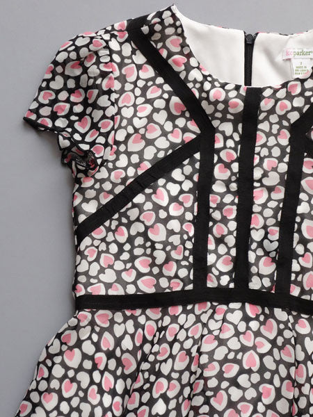 KC Parker Heart Print Tunic Dress Sizes 4, 5, 6, 7, 8