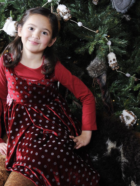 Pom Pom Avriel Velvet Dress & Jersey Top Set Sizes 4, 5/6