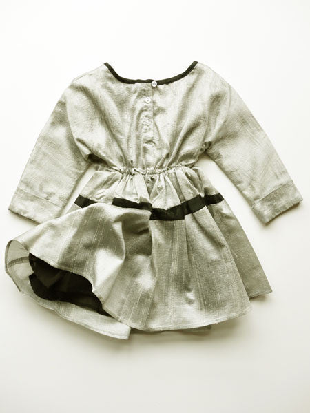 Ses Petites Mains Shantung Silk Taffeta Dress Girls 2T-6 llbd shop Exclusive