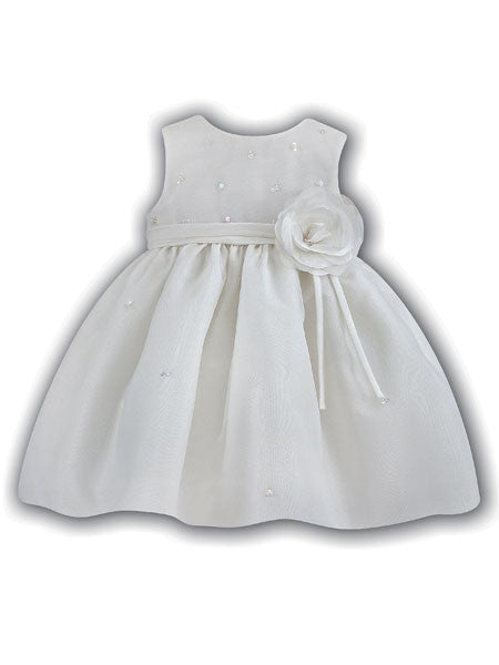 Sarah Louise Toddler Girls Ivory Organza Dress