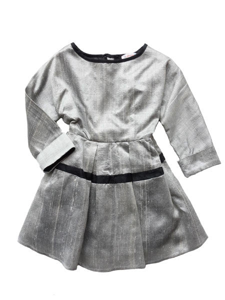 Ses Petites Mains Shantung Silk Taffeta Dress Girls 2T-6 llbd shop Exclusive