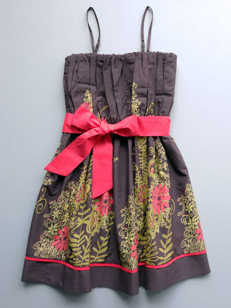 Sophie Catalou Girls Moka Swiss Floral Print Dress Size 4