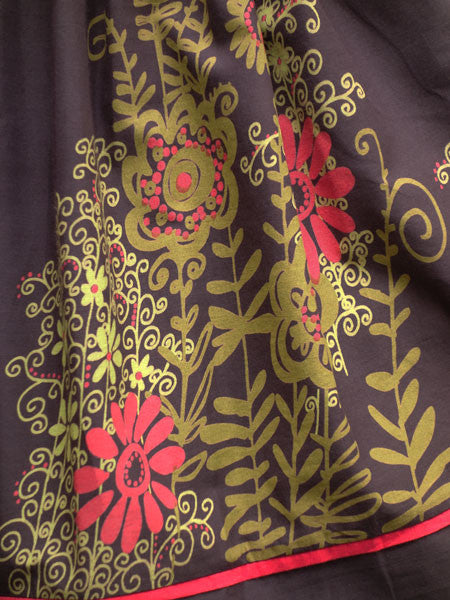 Sophie Catalou Moka Swiss Floral Print Dress Size 4