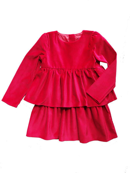 Velvet & Tweed Red Velvet Tiers Dress 18-24M, 5