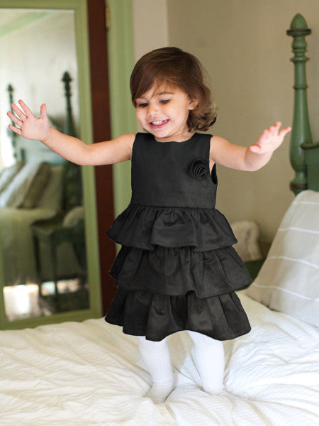 llbd shop Black Tiers Dress Sizes 2T-6Y