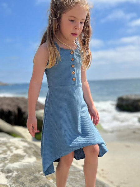 Vignette Daphne Dress in Blue Girls 5-14