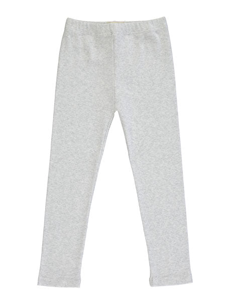 Ribbed jersey light gray leggings for girls by Vignette.