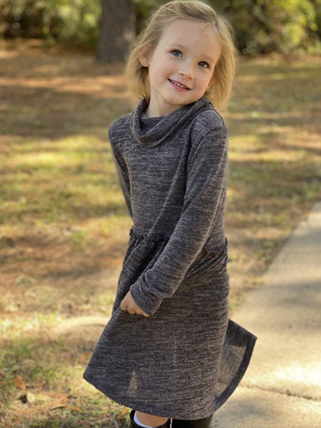 Vignette Sabina Dress in Charcoal Girls 4-12