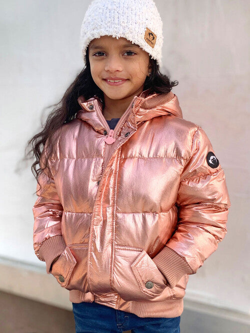 Appaman Puffy Coat Rose Gold Girls Size 7