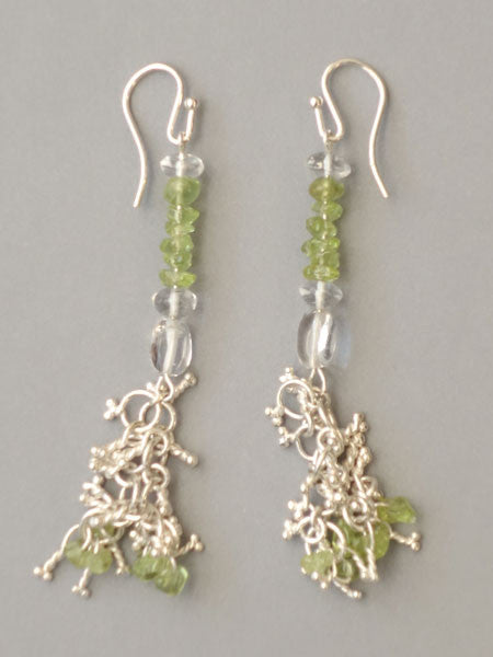 Carol Max Silver & Peridot Earrings